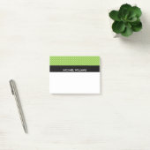 Grüne Polka Punkte mit schwarzen Streifen Post-it Klebezettel (Büro)