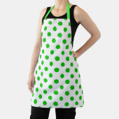 Grüne Polka-Punkte mit weißem Hintergrund Schürze (InSitu)