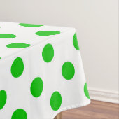 Grüne Polka-Punkte mit weißem Hintergrund Tischdecke (Beispiel)