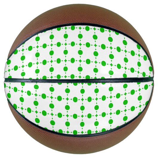 Grüne Polka-Punkte, Polka-Dot-Muster, Punkte, gepu Basketball (Vorderseite)