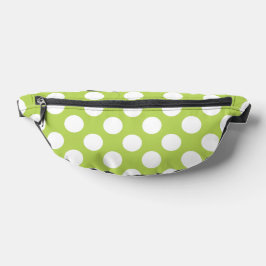 Grüne Polka-Punkte, Polka-Dot-Muster, Punkte, gepu Bauchtasche
