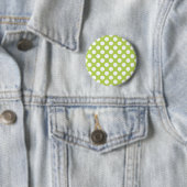 Grüne Polka-Punkte, Polka-Dot-Muster, Punkte, gepu Button (Beispiel)