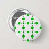Grüne Polka-Punkte, Polka-Dot-Muster, Punkte, gepu Button (Vorne & Hinten)