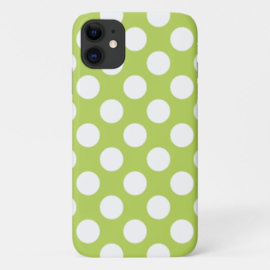 Grüne Polka-Punkte, Polka-Dot-Muster, Punkte, gepu Case-Mate iPhone Hülle (Rückseite)
