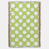 Grüne Polka-Punkte, Polka-Dot-Muster, Punkte, gepu Decke (Vorderseite Vertikal)
