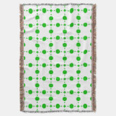 Grüne Polka-Punkte, Polka-Dot-Muster, Punkte, gepu Decke (Vorderseite Vertikal)