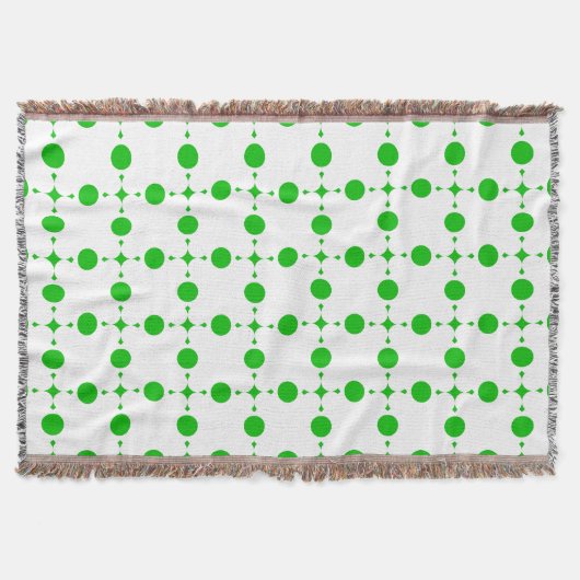 Grüne Polka-Punkte, Polka-Dot-Muster, Punkte, gepu Decke (Vorderseite)