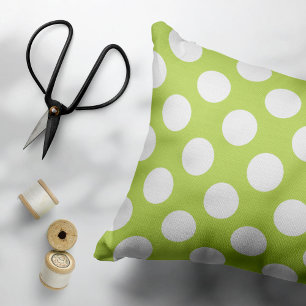 Grüne Polka-Punkte, Polka-Dot-Muster, Punkte, gepu Dekokissen