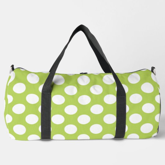 Grüne Polka-Punkte, Polka-Dot-Muster, Punkte, gepu Duffle Bag (Vorderseite)
