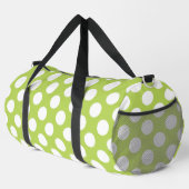 Grüne Polka-Punkte, Polka-Dot-Muster, Punkte, gepu Duffle Bag (Rechte Ecke)