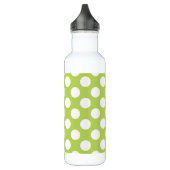 Grüne Polka-Punkte, Polka-Dot-Muster, Punkte, gepu Edelstahlflasche (Links)