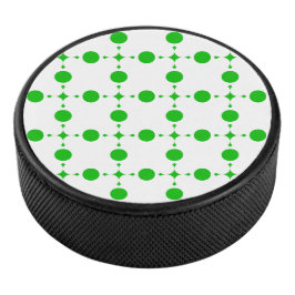 Grüne Polka-Punkte, Polka-Dot-Muster, Punkte, gepu Eishockey Puck