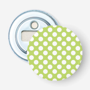 Grüne Polka-Punkte, Polka-Dot-Muster, Punkte, gepu Flaschenöffner
