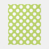 Grüne Polka-Punkte, Polka-Dot-Muster, Punkte, gepu Fleecedecke (Vorderseite)