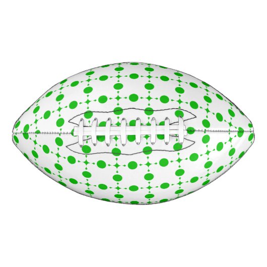 Grüne Polka-Punkte, Polka-Dot-Muster, Punkte, gepu Football (Vorderseite)