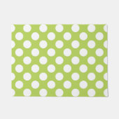 Grüne Polka-Punkte, Polka-Dot-Muster, Punkte, gepu Fußmatte (Vorderseite)