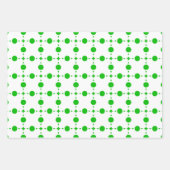 Grüne Polka-Punkte, Polka-Dot-Muster, Punkte, gepu Geschenkpapier Set (Vorderseite 3)