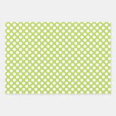 Grüne Polka-Punkte, Polka-Dot-Muster, Punkte, gepu Geschenkpapier Set (Vorderseite 2)
