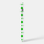 Grüne Polka-Punkte, Polka-Dot-Muster, Punkte, gepu iPhone Hülle (Linke Seite)