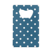 Grüne Polka-Punkte, Polka-Dot-Muster, Punkte, gepu Kreditkarten Flaschenöffner (Rückseite)