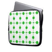 Grüne Polka-Punkte, Polka-Dot-Muster, Punkte, gepu Laptopschutzhülle (Vorderseite Links)