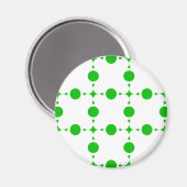Grüne Polka-Punkte, Polka-Dot-Muster, Punkte, gepu Magnet (Vorderseite/Rückseite)