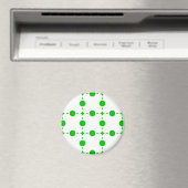 Grüne Polka-Punkte, Polka-Dot-Muster, Punkte, gepu Magnet (In Situ (Geschirrspüler))