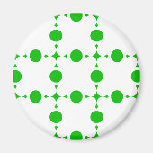 Grüne Polka-Punkte, Polka-Dot-Muster, Punkte, gepu Magnet (Vorne)