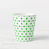 Grüne Polka-Punkte, Polka-Dot-Muster, Punkte, gepu Milchtasse (Vorderseite)