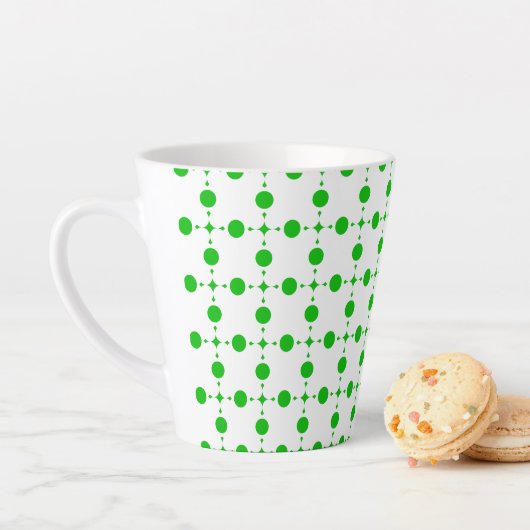 Grüne Polka-Punkte, Polka-Dot-Muster, Punkte, gepu Milchtasse (Beispiel)