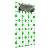Grüne Polka-Punkte, Polka-Dot-Muster, Punkte, gepu Mini Klemmbrett (Schrägansicht)