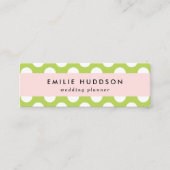 Grüne Polka-Punkte, Polka-Dot-Muster, Punkte, gepu Mini Visitenkarte (Vorderseite)