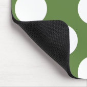 Grüne Polka-Punkte, Polka-Dot-Muster, Punkte, gepu Mousepad (Ecke)