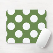 Grüne Polka-Punkte, Polka-Dot-Muster, Punkte, gepu Mousepad (Mit Mouse)