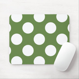 Grüne Polka-Punkte, Polka-Dot-Muster, Punkte, gepu Mousepad