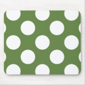 Grüne Polka-Punkte, Polka-Dot-Muster, Punkte, gepu Mousepad (Vorne)
