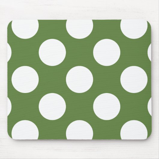 Grüne Polka-Punkte, Polka-Dot-Muster, Punkte, gepu Mousepad (Vorne)