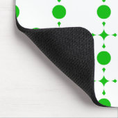 Grüne Polka-Punkte, Polka-Dot-Muster, Punkte, gepu Mousepad (Ecke)