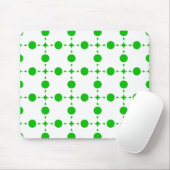 Grüne Polka-Punkte, Polka-Dot-Muster, Punkte, gepu Mousepad (Mit Mouse)