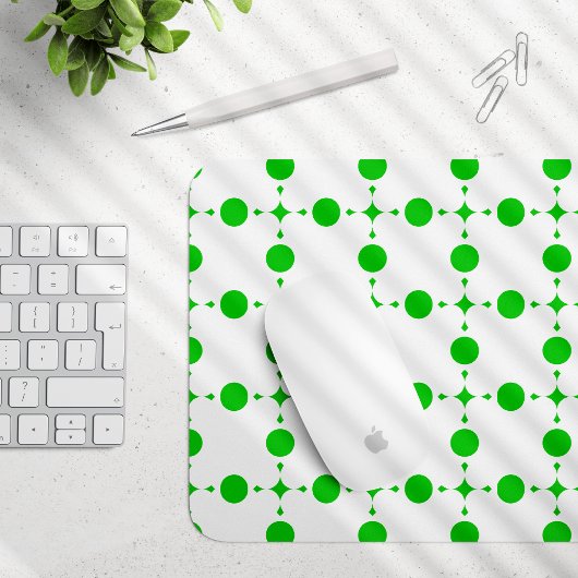 Grüne Polka-Punkte, Polka-Dot-Muster, Punkte, gepu Mousepad