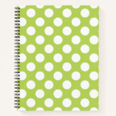 Grüne Polka-Punkte, Polka-Dot-Muster, Punkte, gepu Notizblock (Vorderseite)
