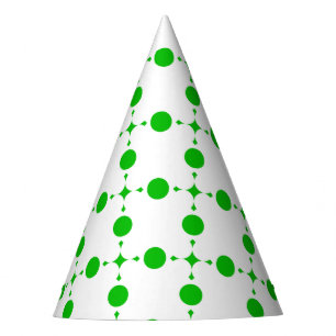 Grüne Polka-Punkte, Polka-Dot-Muster, Punkte, gepu Partyhütchen