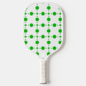 Grüne Polka-Punkte, Polka-Dot-Muster, Punkte, gepu Pickleball Schläger (Vorderseite)