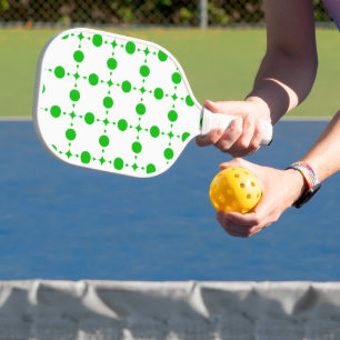 Grüne Polka-Punkte, Polka-Dot-Muster, Punkte, gepu Pickleball Schläger