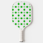Grüne Polka-Punkte, Polka-Dot-Muster, Punkte, gepu Pickleball Schläger (Rückseite)