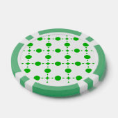 Grüne Polka-Punkte, Polka-Dot-Muster, Punkte, gepu Pokerchips (Einzeln)