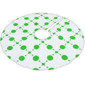 Grüne Polka-Punkte, Polka-Dot-Muster, Punkte, gepu Polyester Weihnachtsbaumdecke (Schrägansicht)