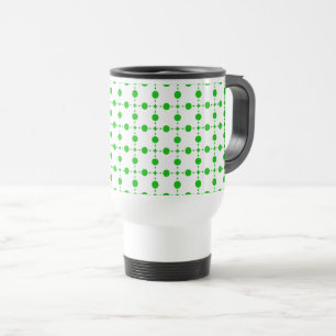 Grüne Polka-Punkte, Polka-Dot-Muster, Punkte, gepu Reisebecher