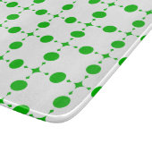 Grüne Polka-Punkte, Polka-Dot-Muster, Punkte, gepu Schneidebrett (Ecke)