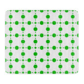 Grüne Polka-Punkte, Polka-Dot-Muster, Punkte, gepu Schneidebrett (Vorderseite)